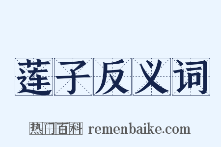 莲子反义词是什么意思的图片